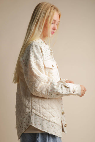 Tara Floral Shacket-Jackets-VERY J-Summit Lane Boutique, Women's Apparel and Gifts located in Grand Rapids, MI