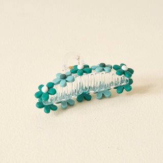Daisy Claw Clip - Green-Hair Accessories-The Darling Effect-Summit Lane Boutique, Women's Apparel and Gifts located in Grand Rapids, MI