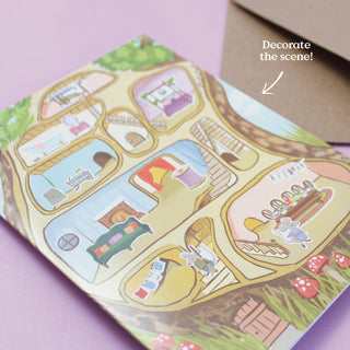 Sticker Scene Card - Mouse House-Cards-Inklings Paperie-Summit Lane Boutique, Women's Apparel and Gifts located in Grand Rapids, MI