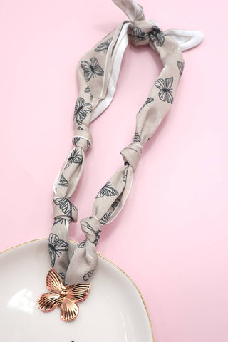 HANDMADE SCARF CHARM NECKLACE-Necklaces-JOSSLYN by wall to wall-Summit Lane Boutique, Women's Apparel and Gifts located in Grand Rapids, MI