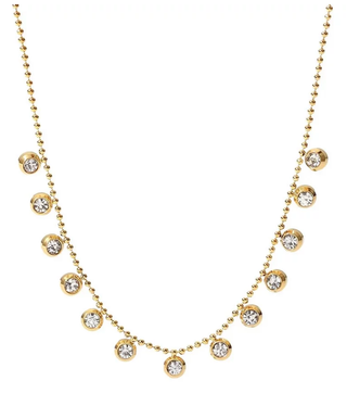 The Sweetest Thing. Bead Chain and Dangle Crystal Necklace-Necklaces-HoopLa Style-Summit Lane Boutique, Women's Apparel and Gifts located in Grand Rapids, MI