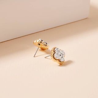 Lilla Haven Flower Druzy Stone Stud Earrings-Earrings-Frem-Summit Lane Boutique, Women's Apparel and Gifts located in Grand Rapids, MI