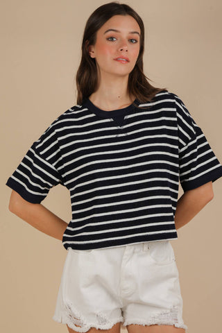 Corinne Top-Short Sleeves-VERY J-Summit Lane Boutique, Women's Apparel and Gifts located in Grand Rapids, MI