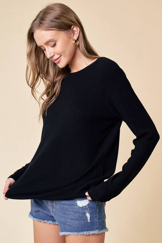 Cleo Soft Knit Long Sleeve-Long Sleeves-Doe and Rae-Summit Lane Boutique, Women's Apparel and Gifts located in Grand Rapids, MI