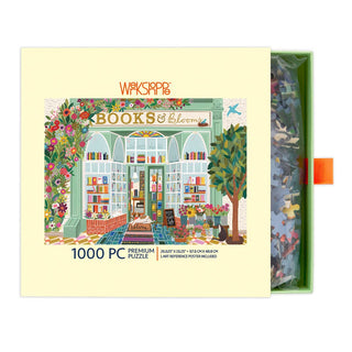 Books And Blooms 1000 Piece Puzzle-Puzzles-WerkShoppe-Summit Lane Boutique, Women's Apparel and Gifts located in Grand Rapids, MI