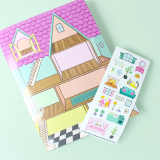 Sticker Scene Card - Dollhouse-Cards-Inklings Paperie-Summit Lane Boutique, Women's Apparel and Gifts located in Grand Rapids, MI