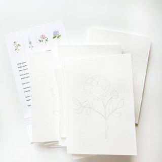 Garden flowers paintable notecards-Stationary-emily lex studio-Summit Lane Boutique, Women's Apparel and Gifts located in Grand Rapids, MI