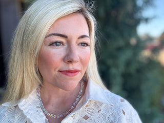 Beaded Necklace - Clear + Multi-Colored - Jenn-Necklaces-Taylor Elliott Designs-Summit Lane Boutique, Women's Apparel and Gifts located in Grand Rapids, MI