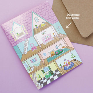 Sticker Scene Card - Dollhouse-Cards-Inklings Paperie-Summit Lane Boutique, Women's Apparel and Gifts located in Grand Rapids, MI