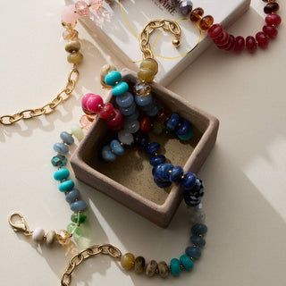 Mixed Bead Short Necklace with Adjustable Length-Necklaces-Frem-Summit Lane Boutique, Women's Apparel and Gifts located in Grand Rapids, MI