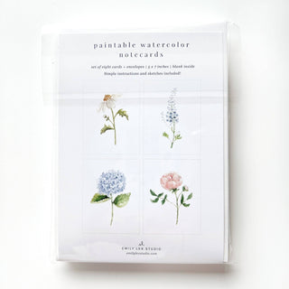 Garden flowers paintable notecards-Stationary-emily lex studio-Summit Lane Boutique, Women's Apparel and Gifts located in Grand Rapids, MI