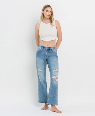 Kendall Distressed Dad Jeans-Jeans-VERVET by FLYING MONKEY-Summit Lane Boutique, Women's Apparel and Gifts located in Grand Rapids, MI