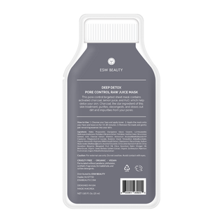 Deep Detox Pore Control Raw Juice Sheet Mask-Bath & Body-ESW Beauty-Summit Lane Boutique, Women's Apparel and Gifts located in Grand Rapids, MI