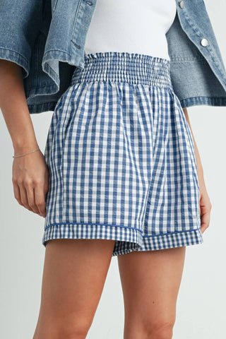Jordan Gingham Shorts-Shorts-BUTTERMELON-Summit Lane Boutique, Women's Apparel and Gifts located in Grand Rapids, MI