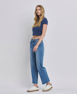 Aileeah Slim Wide Ankle-Jeans-VERVET by FLYING MONKEY-Summit Lane Boutique, Women's Apparel and Gifts located in Grand Rapids, MI