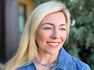 Beaded Necklace - Multi-Colored + Pink - Natalie-Necklaces-Taylor Elliott Designs-Summit Lane Boutique, Women's Apparel and Gifts located in Grand Rapids, MI