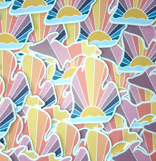 Rainbow Sunset Michigan Sticker-Stickers-Stuck on Michigan-Summit Lane Boutique, Women's Apparel and Gifts located in Grand Rapids, MI