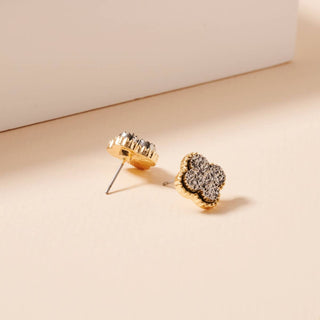 Lilla Haven Flower Druzy Stone Stud Earrings-Earrings-Frem-Summit Lane Boutique, Women's Apparel and Gifts located in Grand Rapids, MI