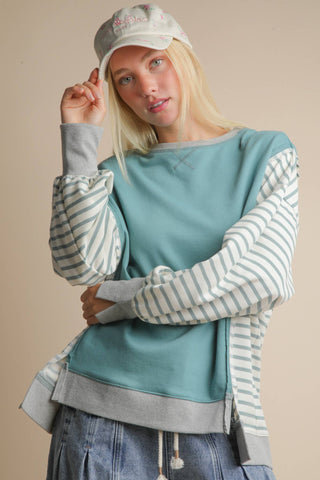 Sabrina Oversized Top-Long Sleeves-VERY J-Summit Lane Boutique, Women's Apparel and Gifts located in Grand Rapids, MI
