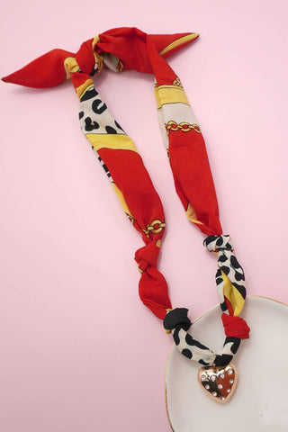 HANDMADE SCARF CHARM NECKLACE-Necklaces-JOSSLYN by wall to wall-Summit Lane Boutique, Women's Apparel and Gifts located in Grand Rapids, MI