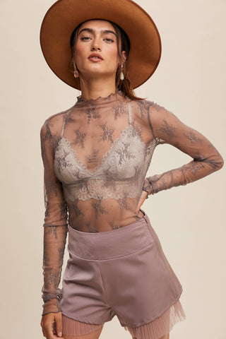 Sheer Lace Long-Sleeve Top-Long Sleeves-Listicle-Summit Lane Boutique, Women's Apparel and Gifts located in Grand Rapids, MI
