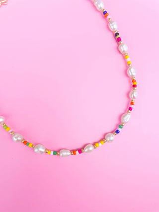 Multi-Pearl Rainbow Bead Necklace-Necklaces-Pip & Co.-Summit Lane Boutique, Women's Apparel and Gifts located in Grand Rapids, MI