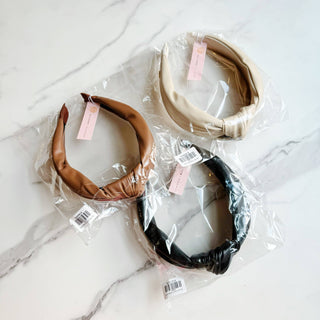 Leather Better Knotted Headband-Hair Accessories-Ellison+Young-Summit Lane Boutique, Women's Apparel and Gifts located in Grand Rapids, MI