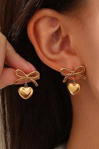 TARNISH FREE HEART EARRINGS-Earrings-JOSSLYN by Wall to Wall-Summit Lane Boutique, Women's Apparel and Gifts located in Grand Rapids, MI