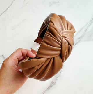 Leather Better Knotted Headband-Hair Accessories-Ellison+Young-Summit Lane Boutique, Women's Apparel and Gifts located in Grand Rapids, MI