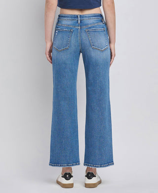 Aileeah Slim Wide Ankle-Jeans-VERVET by FLYING MONKEY-Summit Lane Boutique, Women's Apparel and Gifts located in Grand Rapids, MI