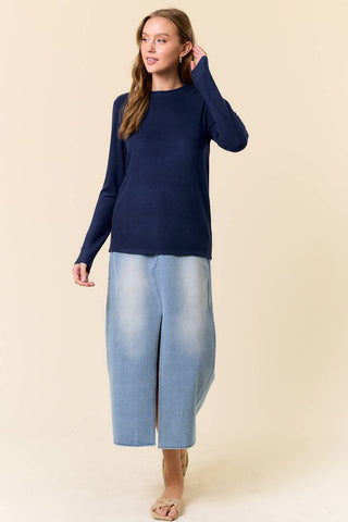 Cleo Soft Knit Long Sleeve-Long Sleeves-Doe and Rae-Summit Lane Boutique, Women's Apparel and Gifts located in Grand Rapids, MI