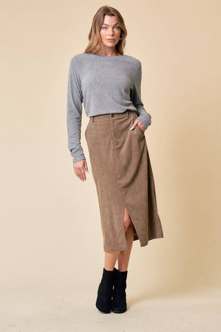 Cleo Soft Knit Long Sleeve-Long Sleeves-Doe and Rae-Summit Lane Boutique, Women's Apparel and Gifts located in Grand Rapids, MI