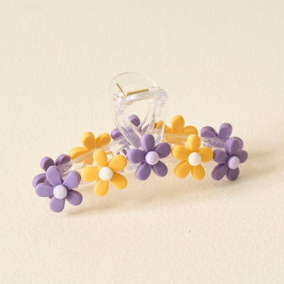 Daisy Claw Clip - Purple + Yellow-Hair Accessories-The Darling Effect-Summit Lane Boutique, Women's Apparel and Gifts located in Grand Rapids, MI