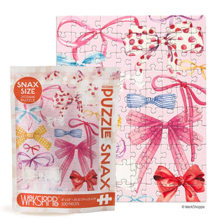 Ribbons & Bows 100 Piece Puzzle Snax-Puzzles-WerkShoppe-Summit Lane Boutique, Women's Apparel and Gifts located in Grand Rapids, MI