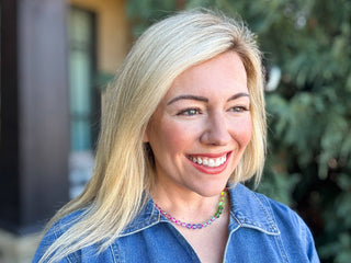 Beaded Necklace - Multi-Colored + Pink - Natalie-Necklaces-Taylor Elliott Designs-Summit Lane Boutique, Women's Apparel and Gifts located in Grand Rapids, MI