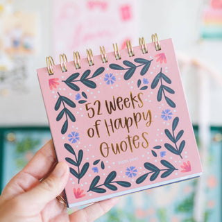 52 Weeks of Happy Quotes - Desk Flip Calendar-Stationary-Pippi Post-Summit Lane Boutique, Women's Apparel and Gifts located in Grand Rapids, MI