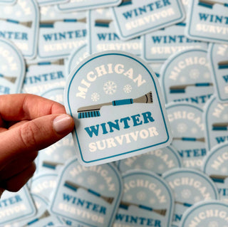 Michigan Winter Survivor Sticker-Stickers-Stuck on Michigan-Summit Lane Boutique, Women's Apparel and Gifts located in Grand Rapids, MI