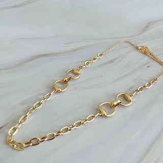 Double Equestrian Chain Necklace-Necklaces-Ellison+Young-Summit Lane Boutique, Women's Apparel and Gifts located in Grand Rapids, MI