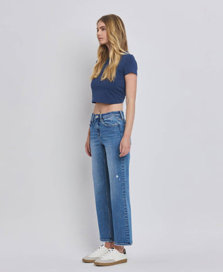 Aileeah Slim Wide Ankle-Jeans-VERVET by FLYING MONKEY-Summit Lane Boutique, Women's Apparel and Gifts located in Grand Rapids, MI