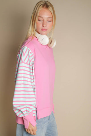 Sabrina Oversized Top-Long Sleeves-VERY J-Summit Lane Boutique, Women's Apparel and Gifts located in Grand Rapids, MI