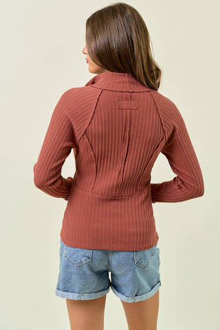 Magnolia Half Zip-Long Sleeves-Doe and Rae-Summit Lane Boutique, Women's Apparel and Gifts located in Grand Rapids, MI