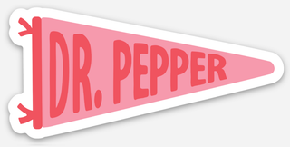 Dr Pepper Banner Sticker-Stickers-inviting affairs paperie-Summit Lane Boutique, Women's Apparel and Gifts located in Grand Rapids, MI