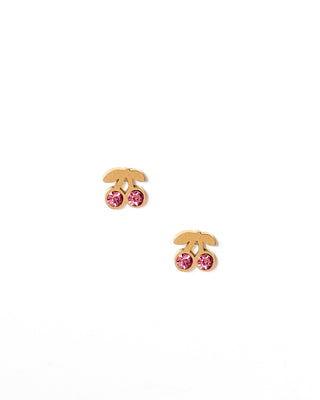 Pink Cherry - Napback Stud Earrings-Earrings-LINNY CO-Summit Lane Boutique, Women's Apparel and Gifts located in Grand Rapids, MI
