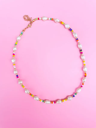 Multi-Pearl Rainbow Bead Necklace-Necklaces-Pip & Co.-Summit Lane Boutique, Women's Apparel and Gifts located in Grand Rapids, MI