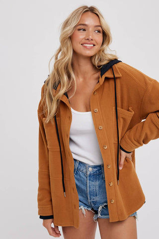 Lindsey Fleece Hoodie Shacket-Jackets-Bluivy-Summit Lane Boutique, Women's Apparel and Gifts located in Grand Rapids, MI