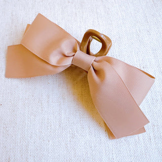 Gross Grain Bow Hair Claw clip-Hair Accessories-Ellison+Young-Summit Lane Boutique, Women's Apparel and Gifts located in Grand Rapids, MI
