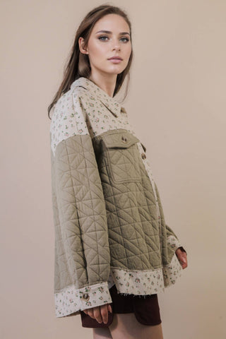 Tara Floral Shacket-Jackets-VERY J-Summit Lane Boutique, Women's Apparel and Gifts located in Grand Rapids, MI