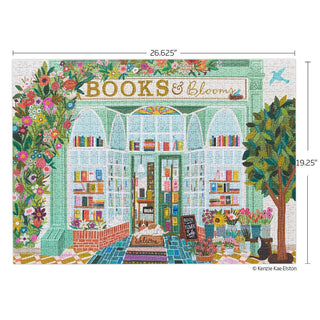 Books And Blooms 1000 Piece Puzzle-Puzzles-WerkShoppe-Summit Lane Boutique, Women's Apparel and Gifts located in Grand Rapids, MI