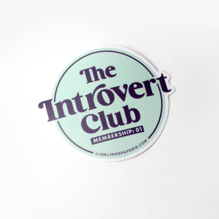 Vinyl Sticker - Introvert Club-Stickers-Inklings Paperie-Summit Lane Boutique, Women's Apparel and Gifts located in Grand Rapids, MI
