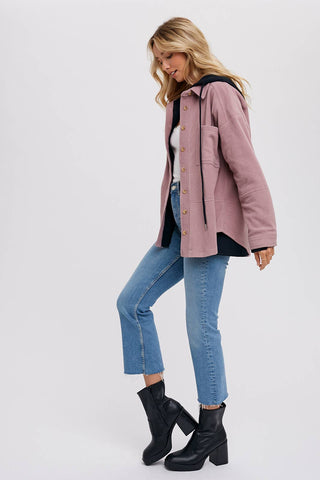 Lindsey Fleece Hoodie Shacket-Jackets-Bluivy-Summit Lane Boutique, Women's Apparel and Gifts located in Grand Rapids, MI